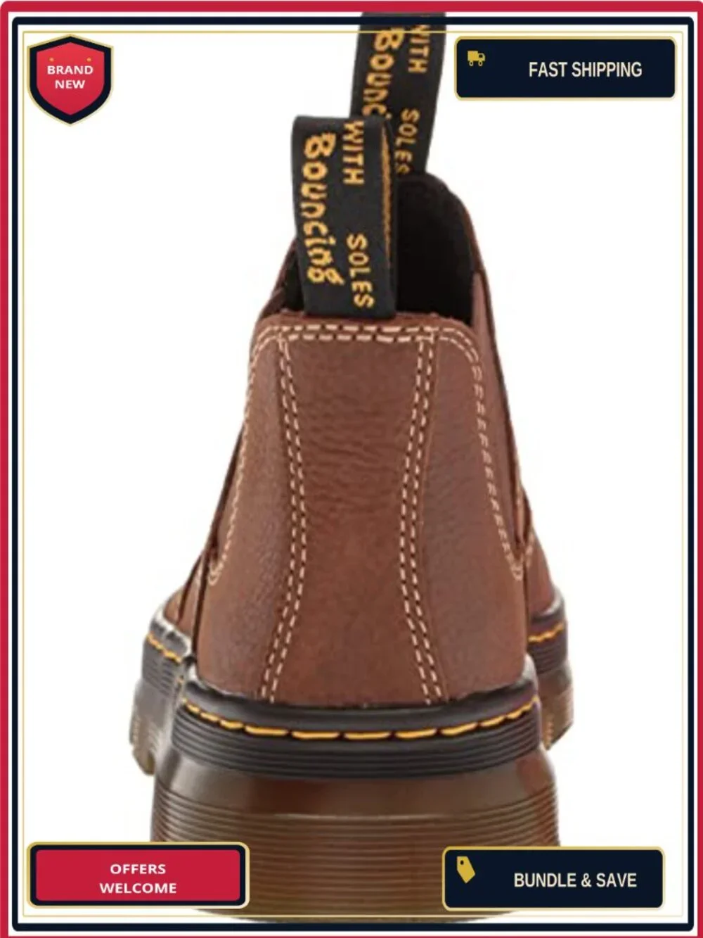 Dr. Martens Hardie II Leather Chelsea Boot Ankle Boot Handmade